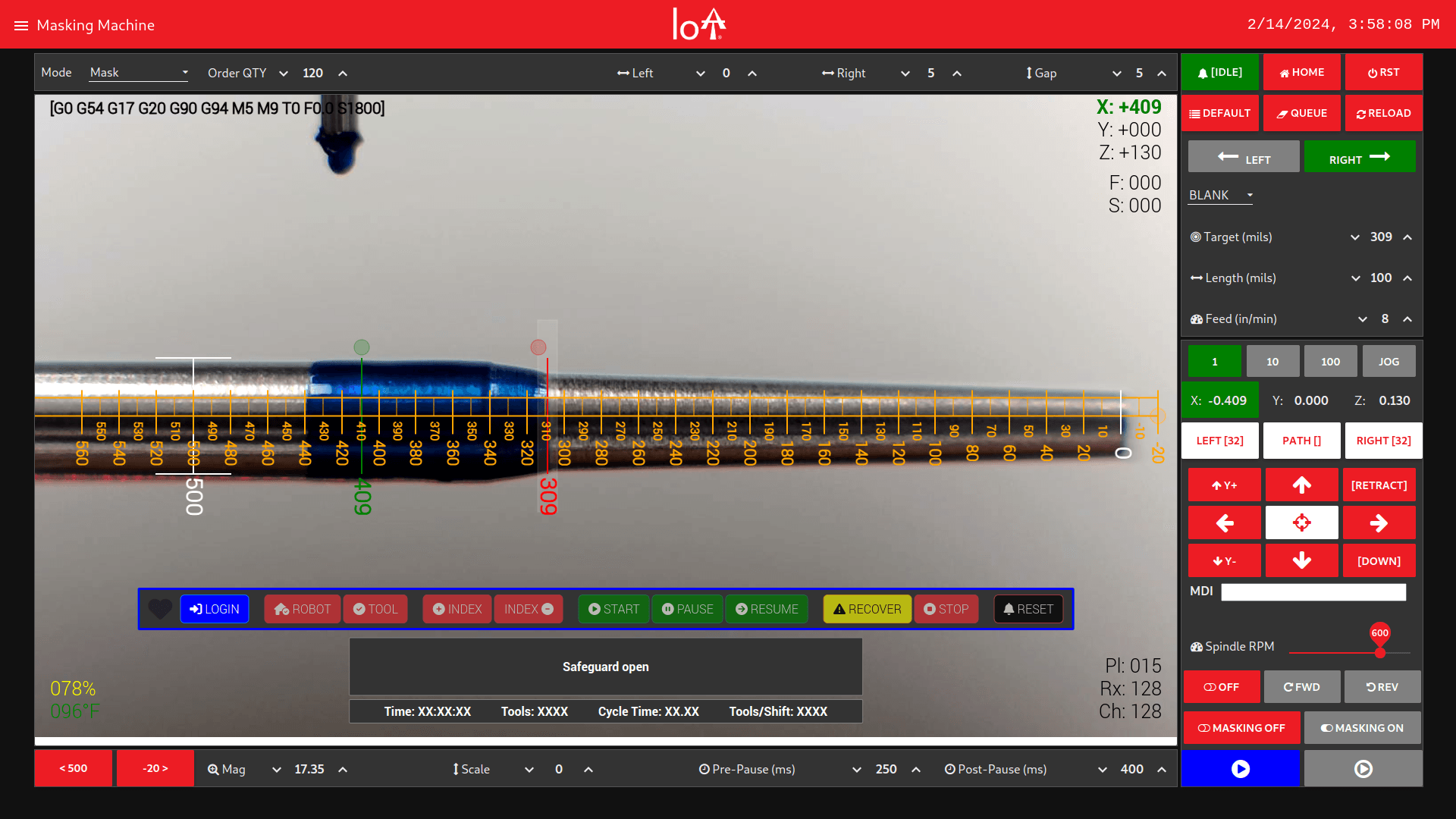 Using video feeds in Node-RED dashboard to monitor precision manufacturing